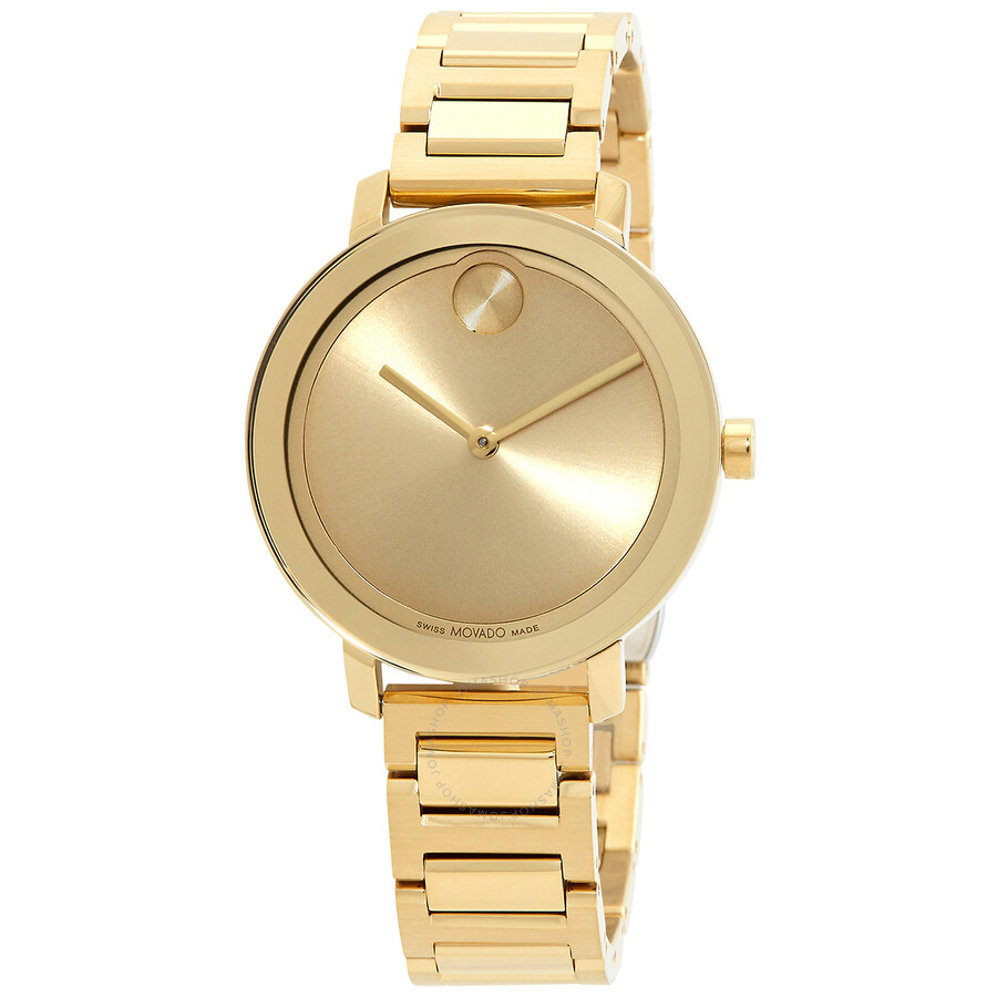 Bold Evolution Quartz Gold Dial Ladies Watch