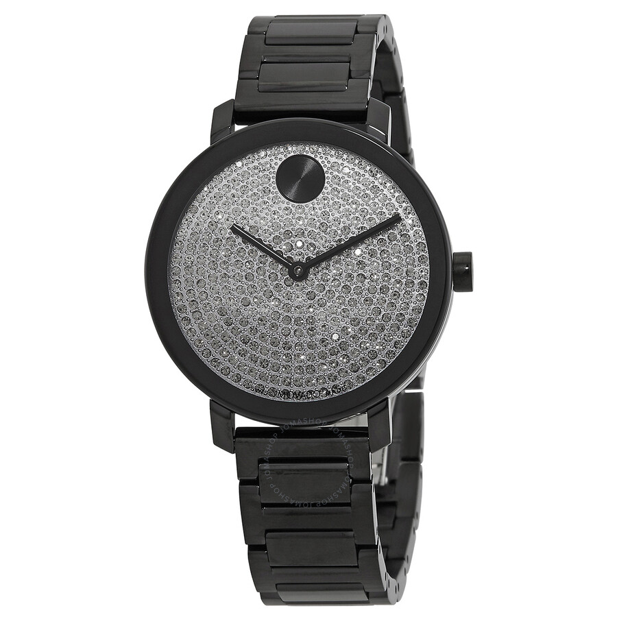 Bold Evolution Quartz Grey Crystal Dial Ladies Watch