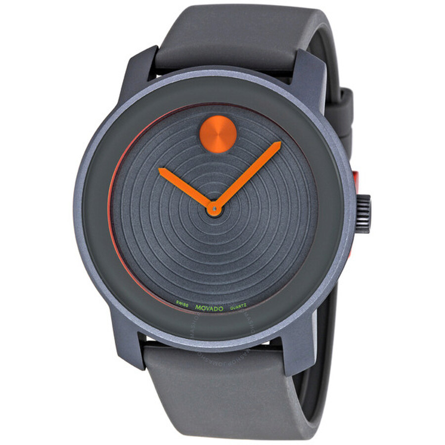 Bold Grey Aluminum Case Silicone Unisex Watch