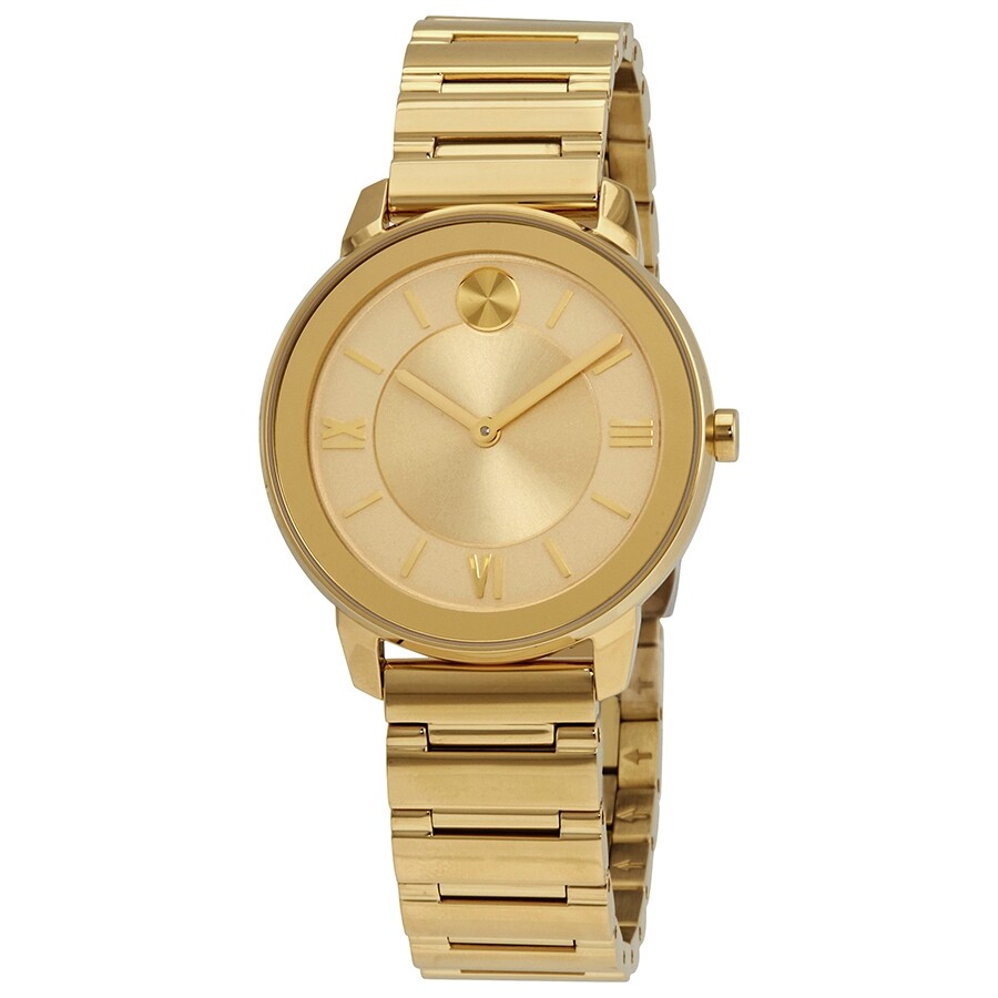 Movado Bold Quartz Gold Dial Ladies Watch 3600591 885997319652