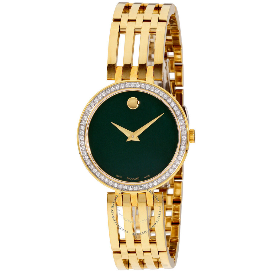Esperanza Quartz Diamond Green Dial Ladies Watch