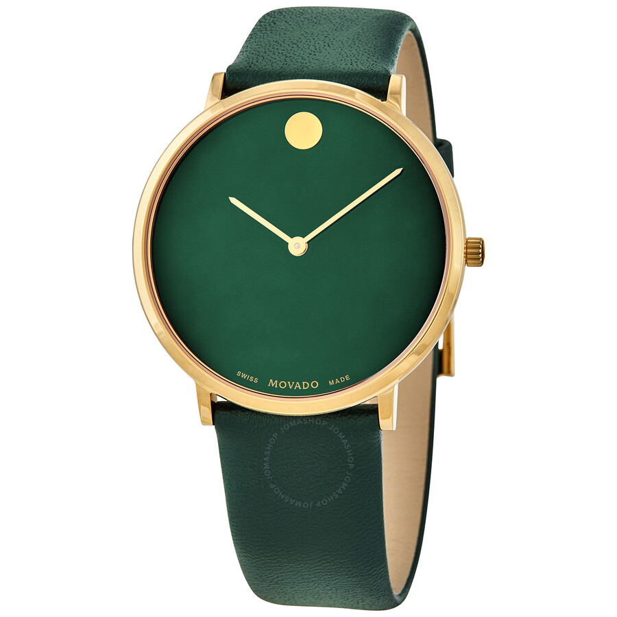 Exclusive Quartz Green Dial Green Leather Men's Watch