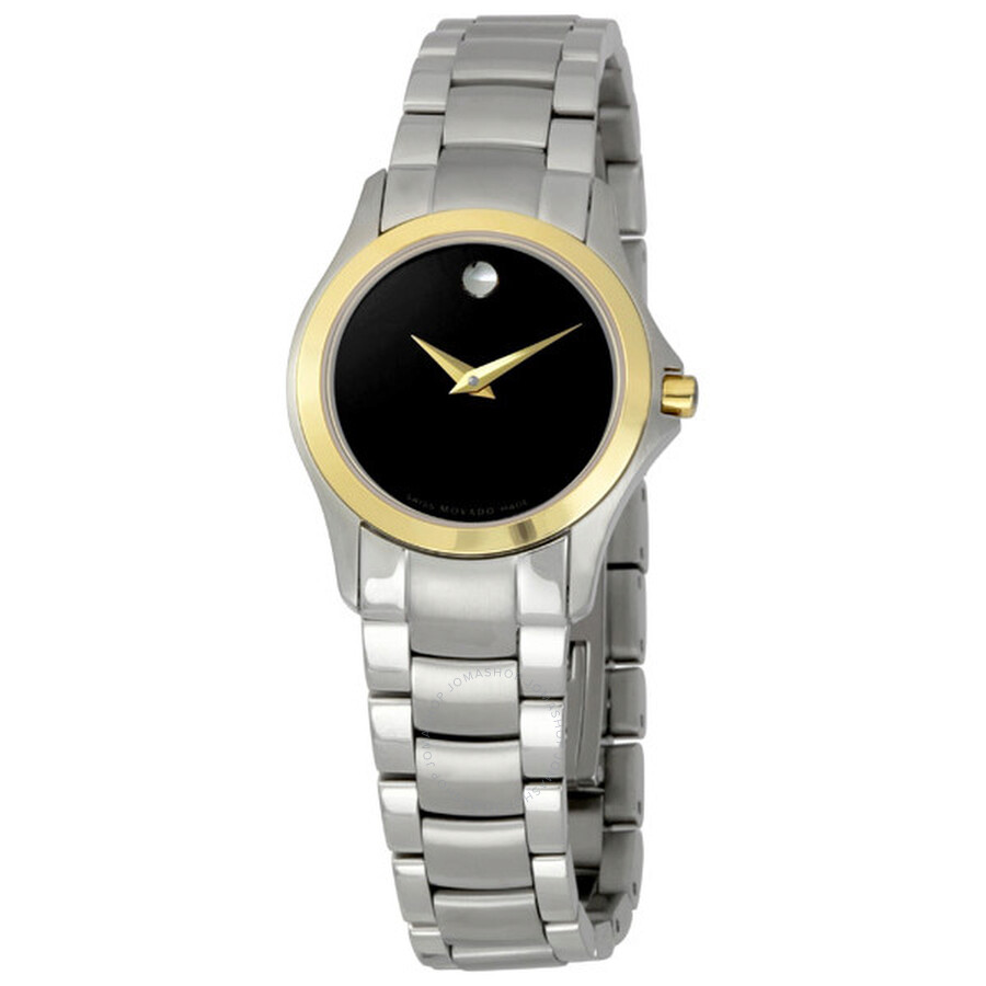 Exclusive Two-tone Steel Black Ladies Watch