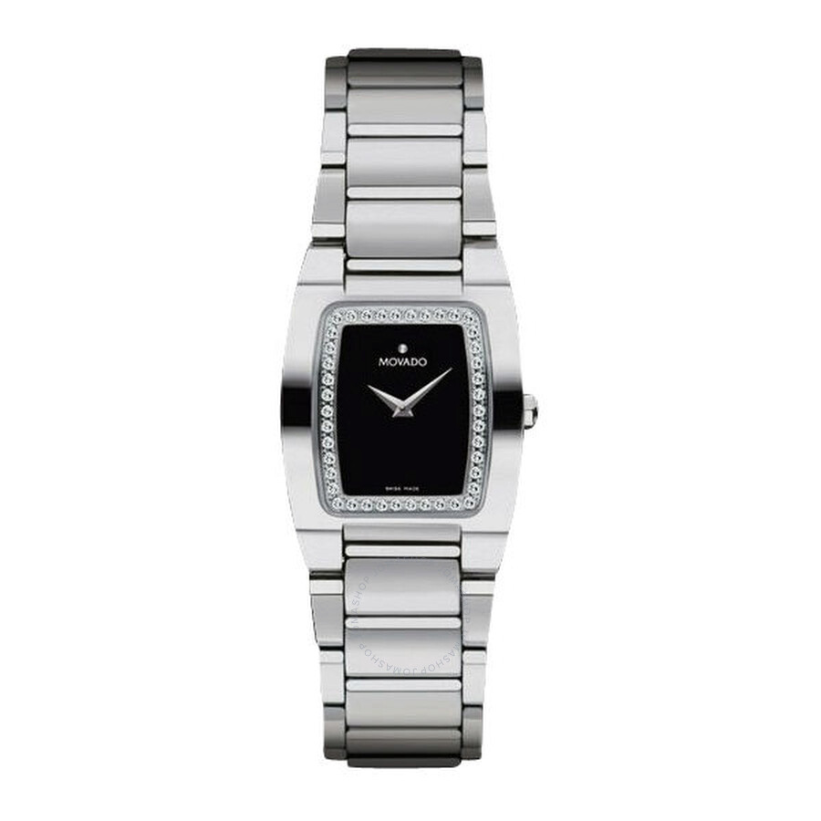 Fiero Diamond Tungsten Carbide Black Ladies Watch