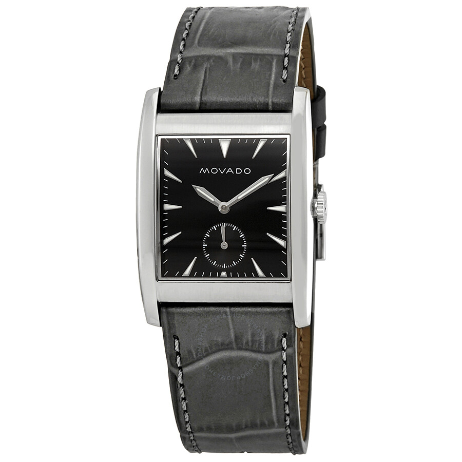 Heritage Black Dial Grey Leather Men's Watch