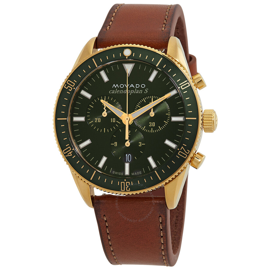 Heritage Calendoplan S Chronograph Quartz Green Dial Men's Watch