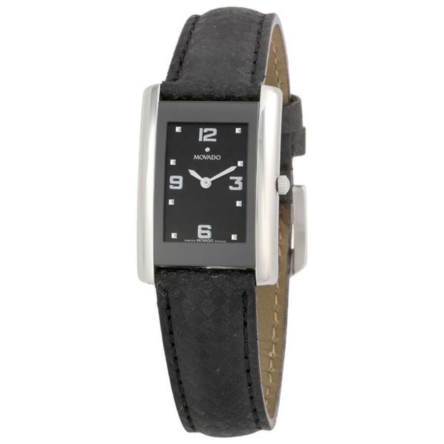 Movado La Nouvelle Quartz Black Dial Ladies Watch 0604440 0775924789958
