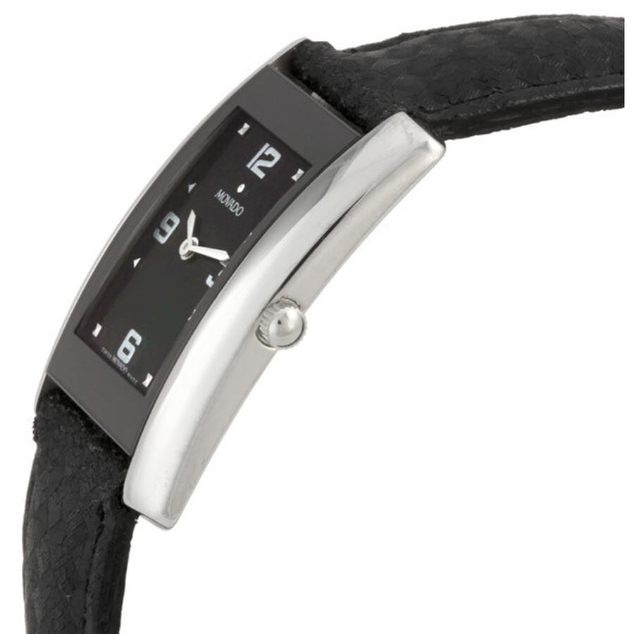 Movado La Nouvelle Quartz Black Dial Ladies Watch 0604440 0775924789958