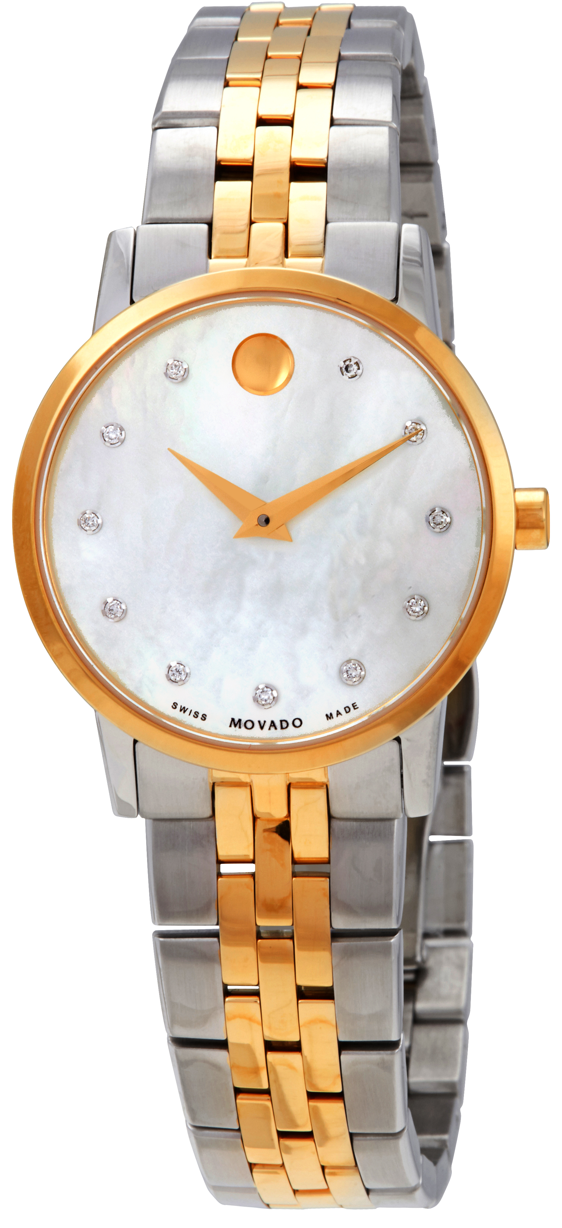 Movado Museum Mother of Pearl Diamond Dial Ladies Watch 0607208 ...