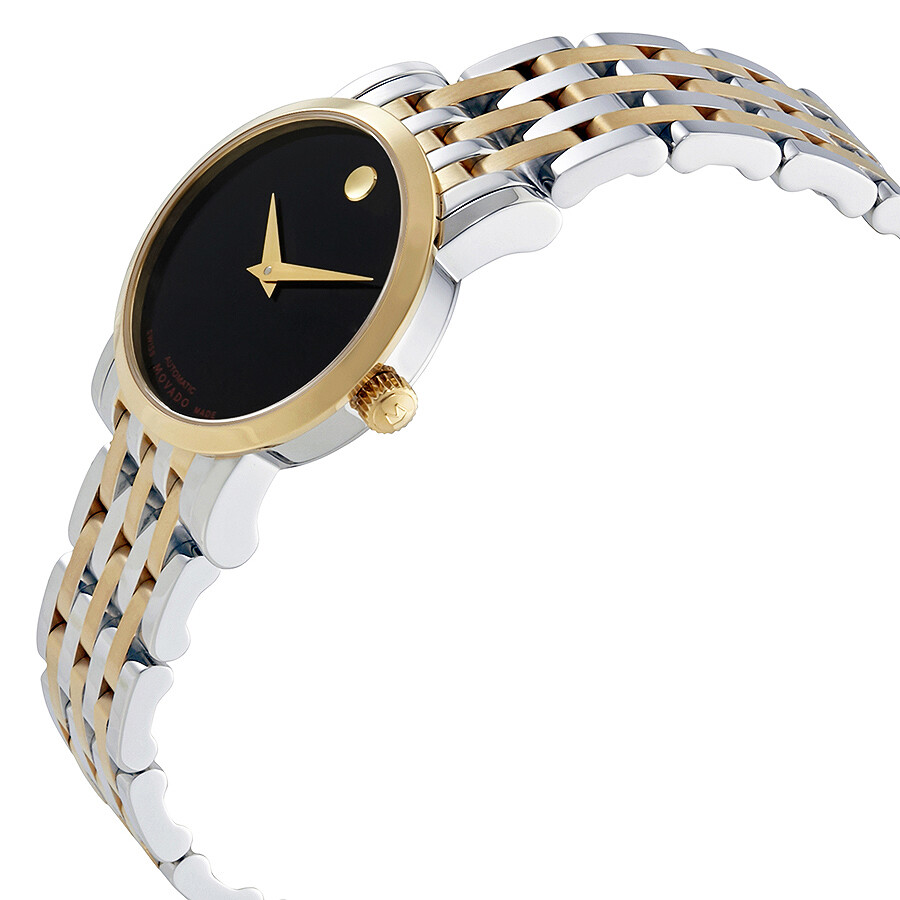 Movado Red Label Automatic Black Dial Ladies Watch 0607011 ...