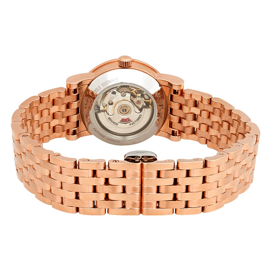 Movado Red Label Automatic Black Dial Ladies Watch 0607064 ...