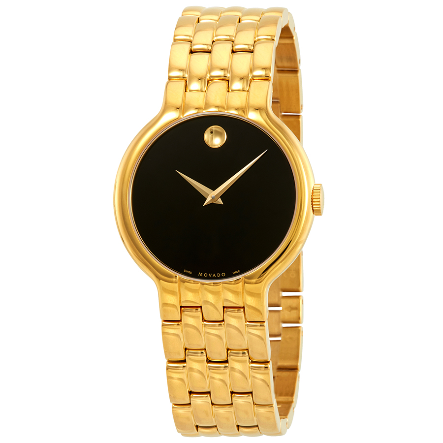 Movado Veturi Black Yellow Gold PVD 