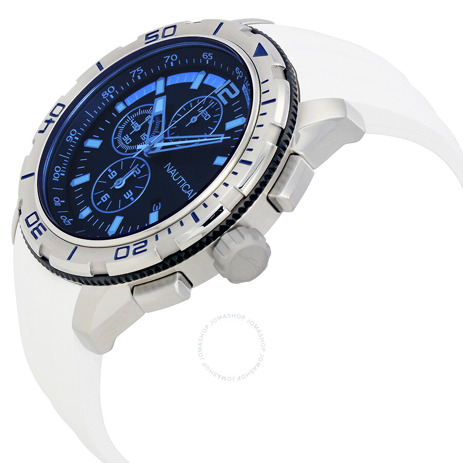 Nautica NST 101 Chronograph Dark Blue Dial Men's Watch NAI19521G 656086071597 Watches, Nst 101