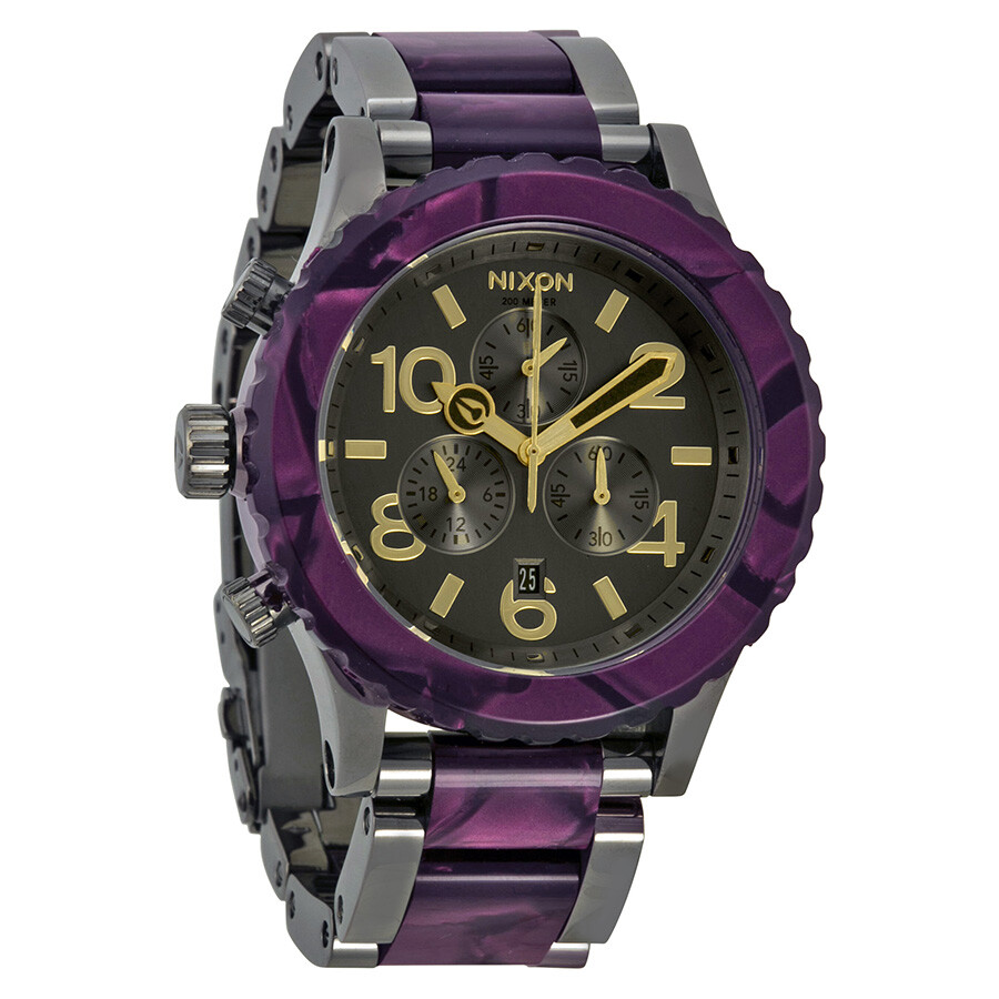 Nixon 48 20 Chronograph Gunmetal Velvet Unisex Watch A0371345 A0371345 3608700055008 Nixon 48 20 Jomashop