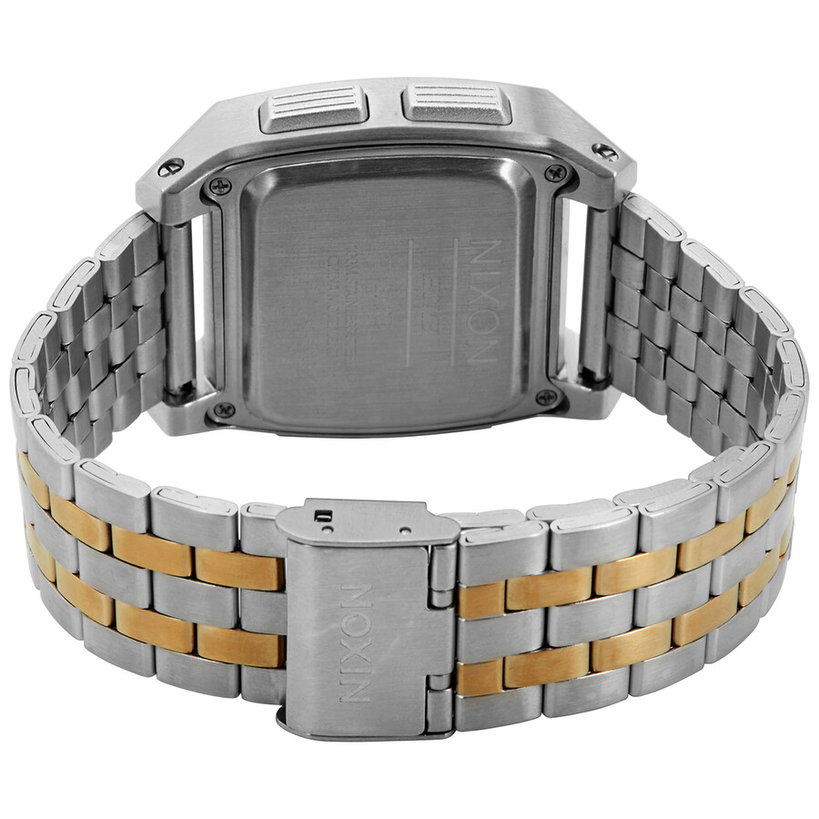 Nixon Base Silver and Light Gold Chronograph Quartz Digital Men's Watch
