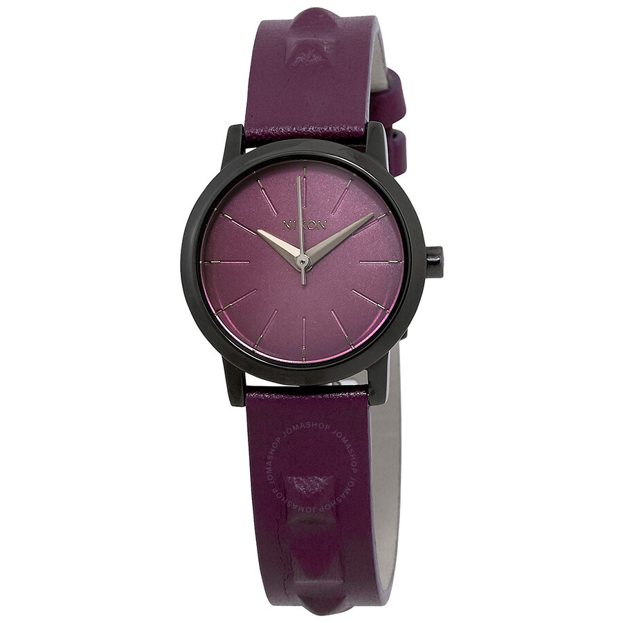 Kenzi Bordeaux Dial Bordeaux Studded Leather Ladies Watch