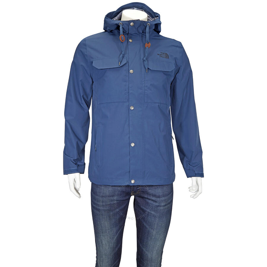 mens blue rain mac