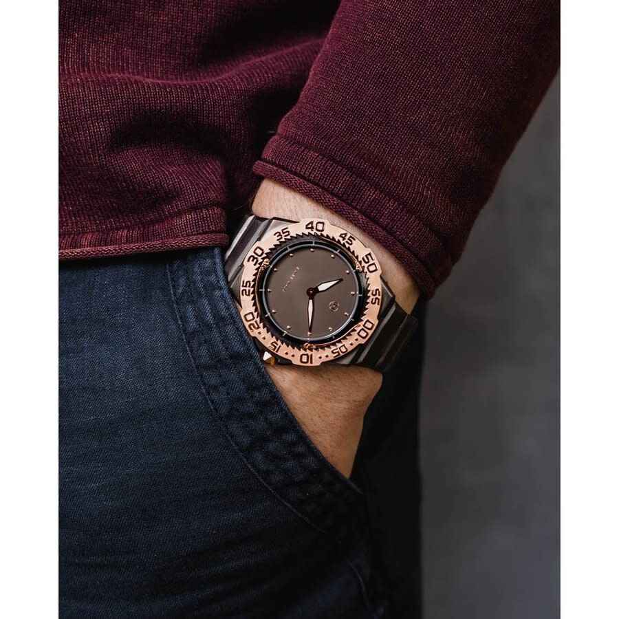 Nove Trident Black Dial Men's Watch E00502 Watches, Trident