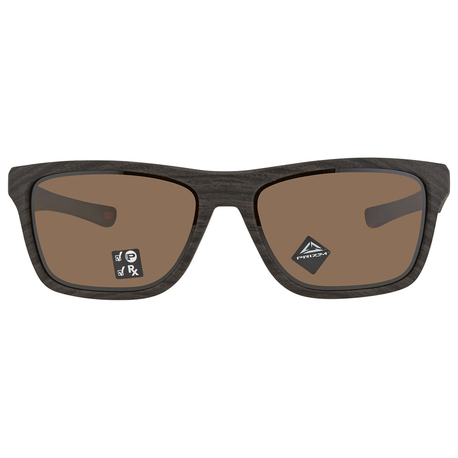 Oakley Holston Woodgrain Prizm Tungsten Polarized Rectangular Men's