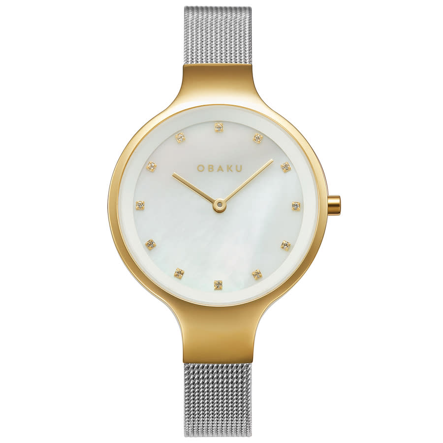 Obaku Folder Gold White Dial 32mm Watch - V252LXGIMG