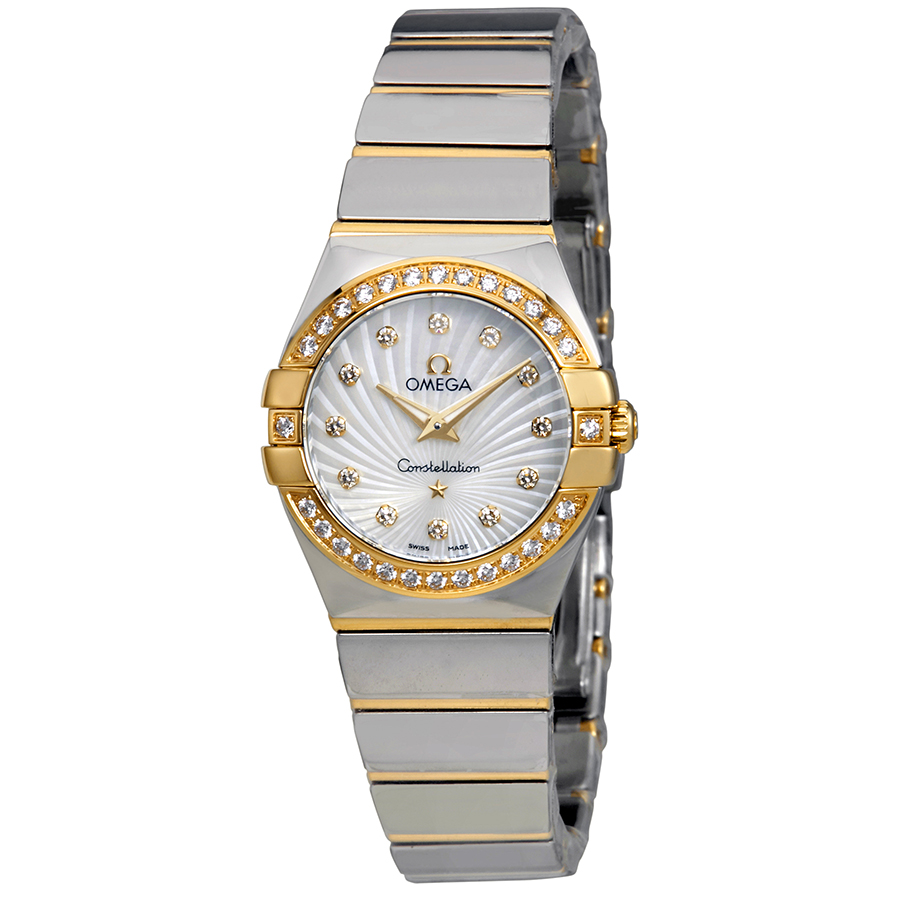 Omega Constellation Mother of Pearl Diamond Dial Ladies Watch 123.25.24