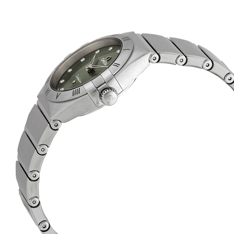 Omega Constellation Quartz Diamond Green Dial Ladies Watch 131.10.28.60