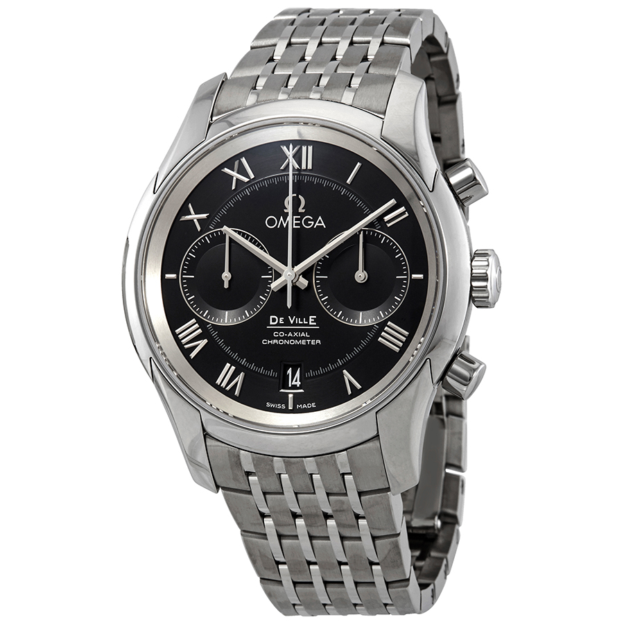 Omega De Ville Co-Axial Chronograph Automatic Chronometer Black Dial Men's  Watch 431.10.42.51.01.001 431.10.42.51.01.001 7612586230196 - Omega, De  Ville - Jomashop