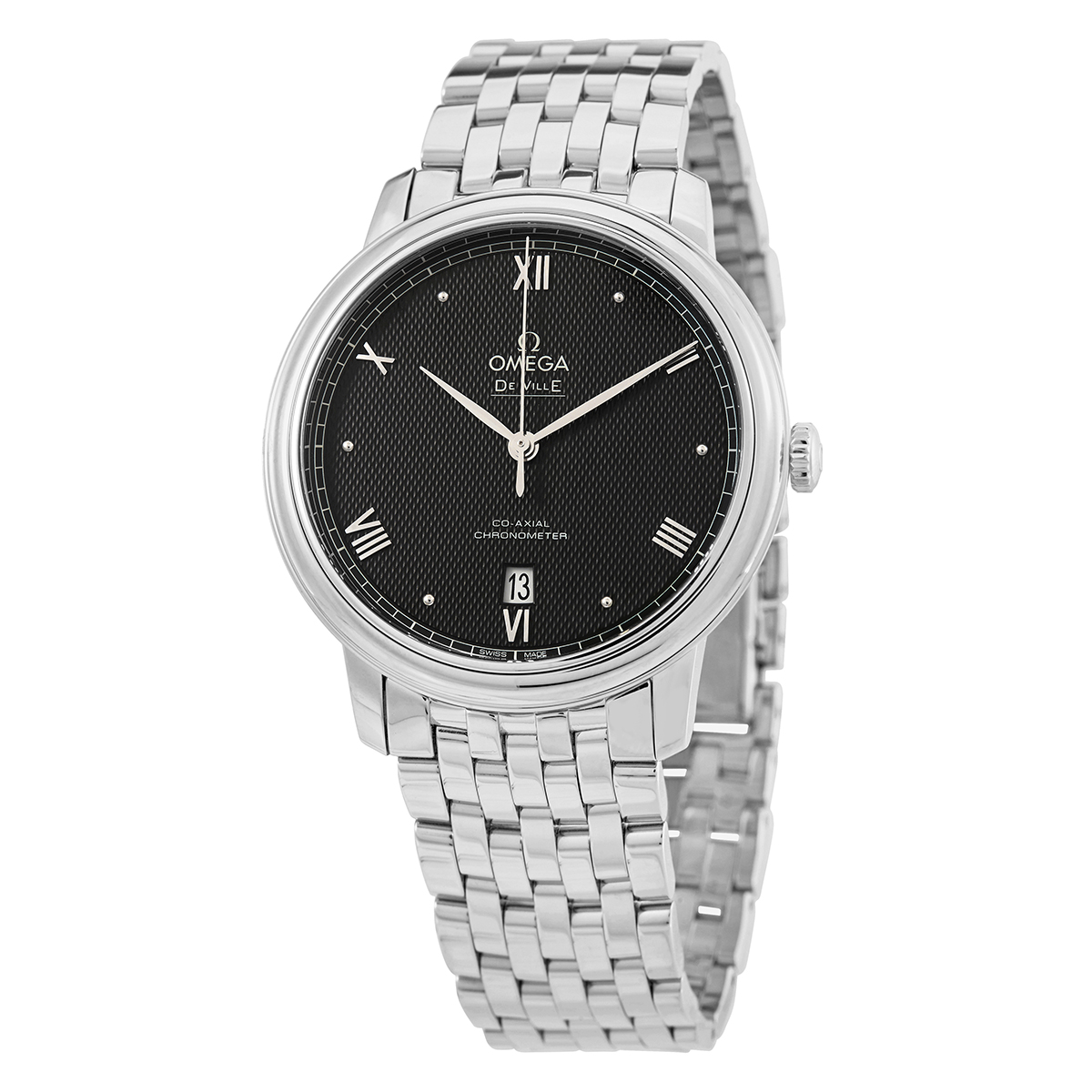Omega De Ville Prestige Automatic Chronometer Black Dial Men's Watch 424.10.40.20.01.002  - Watches, De Ville - Jomashop