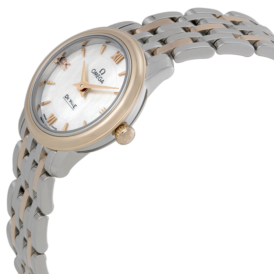Omega DeVille Mother of Pearl Dial Rose Gold and Stainless Steel Ladies