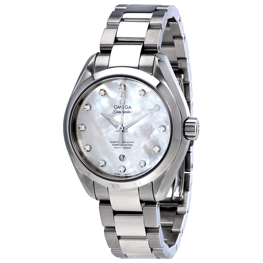 ladies omega seamaster diamond bezel