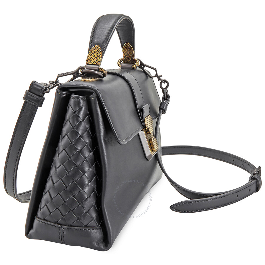 Bottega Open Box Bottega Ladies Shoulder Bag Nero Calf