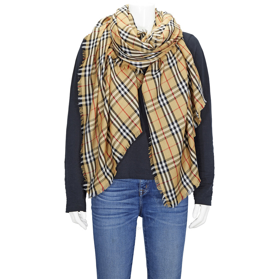 burberry lightweight cashmere scarf