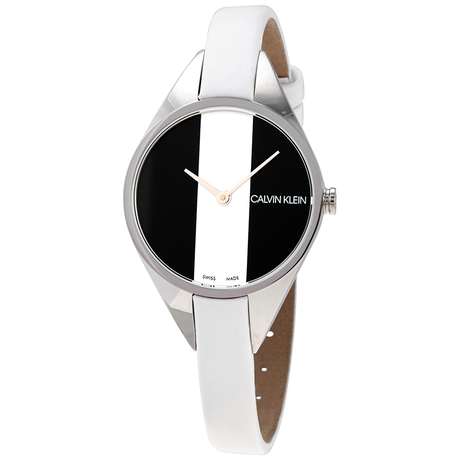 Calvin Klein Rebel Grey Dial Grey Leather Strap Watch for Women - K8P231Q4 main image 1
