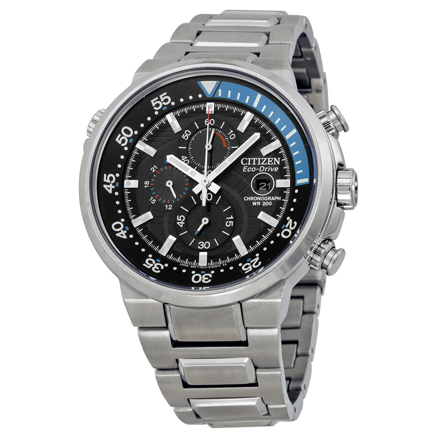 Citizen Open Box Eco Drive Endeavor Black Dial Stainless Steel Men's