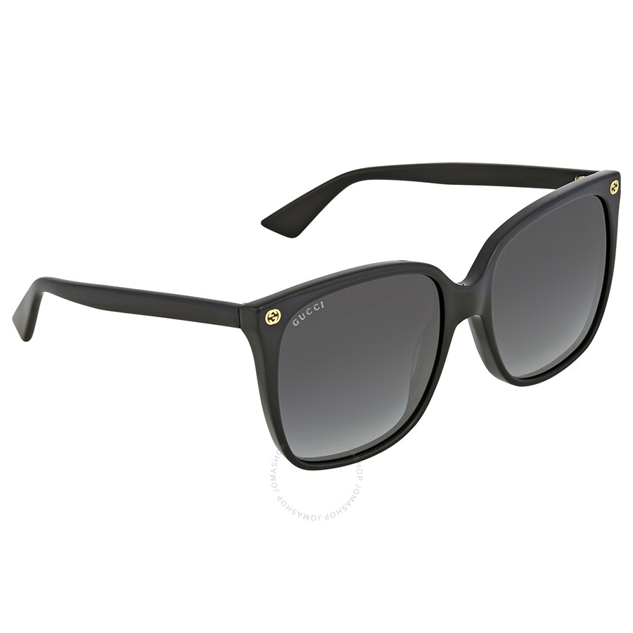 Gucci Open Box Gucci Grey Gradient Cat Eye Ladies Sunglasses GG0022S
