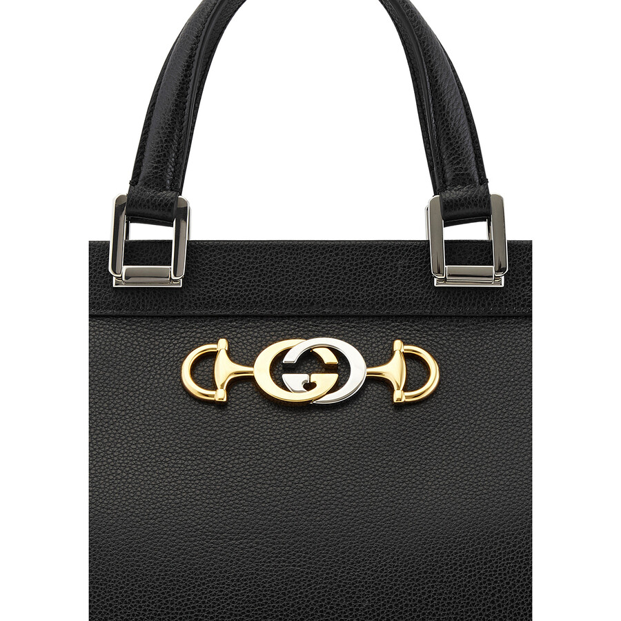 gucci zumi grainy leather medium top handle bolsa