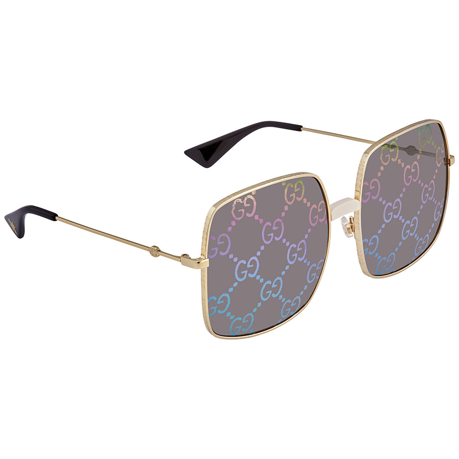 Gucci Open Box Gucci Multicolor Square Sunglasses Gg0414s 003 60 Gg0414s 003 60 Sunglasses Gucci Jomashop