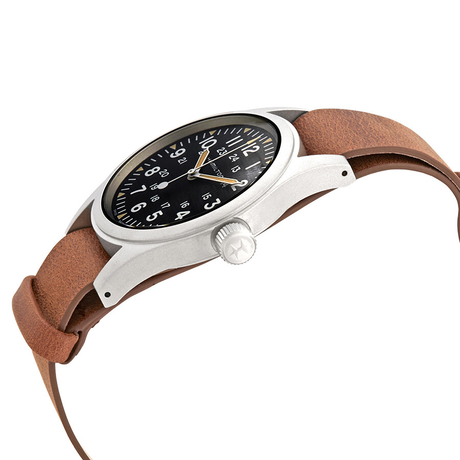 Hamilton Open Box Hamilton Khaki Field Hand Wind Black Dial Men's