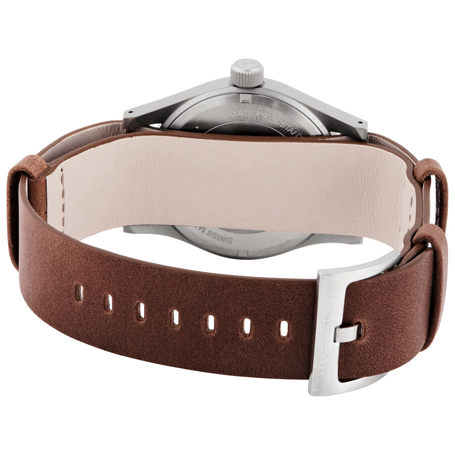 Hamilton Open Box Hamilton Khaki Field Hand Wind White Dial Men's