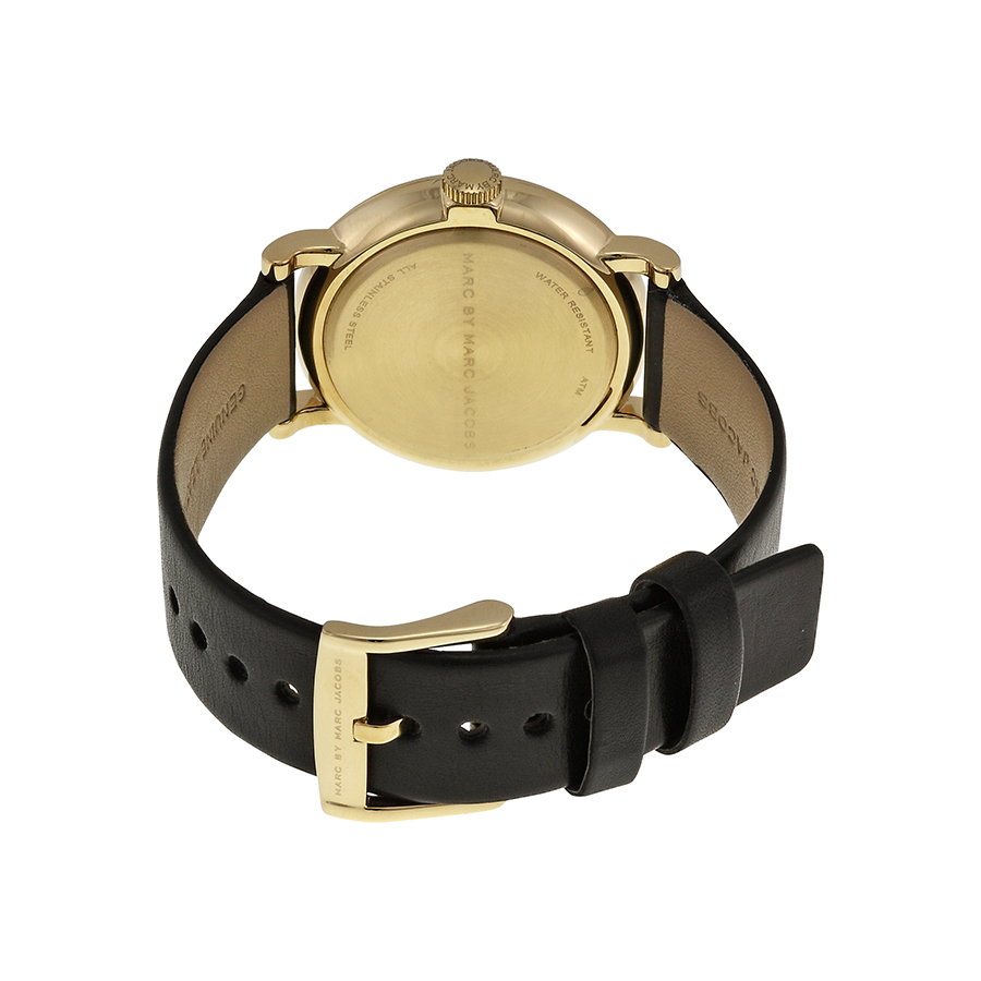 Marc By Marc Jacobs Open Box - Baker Black Dial Leather Ladies 