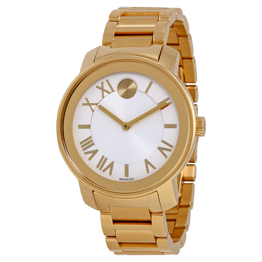 Open Box - Bold White Silver Dial Gold Ion-plated Unsex Watch