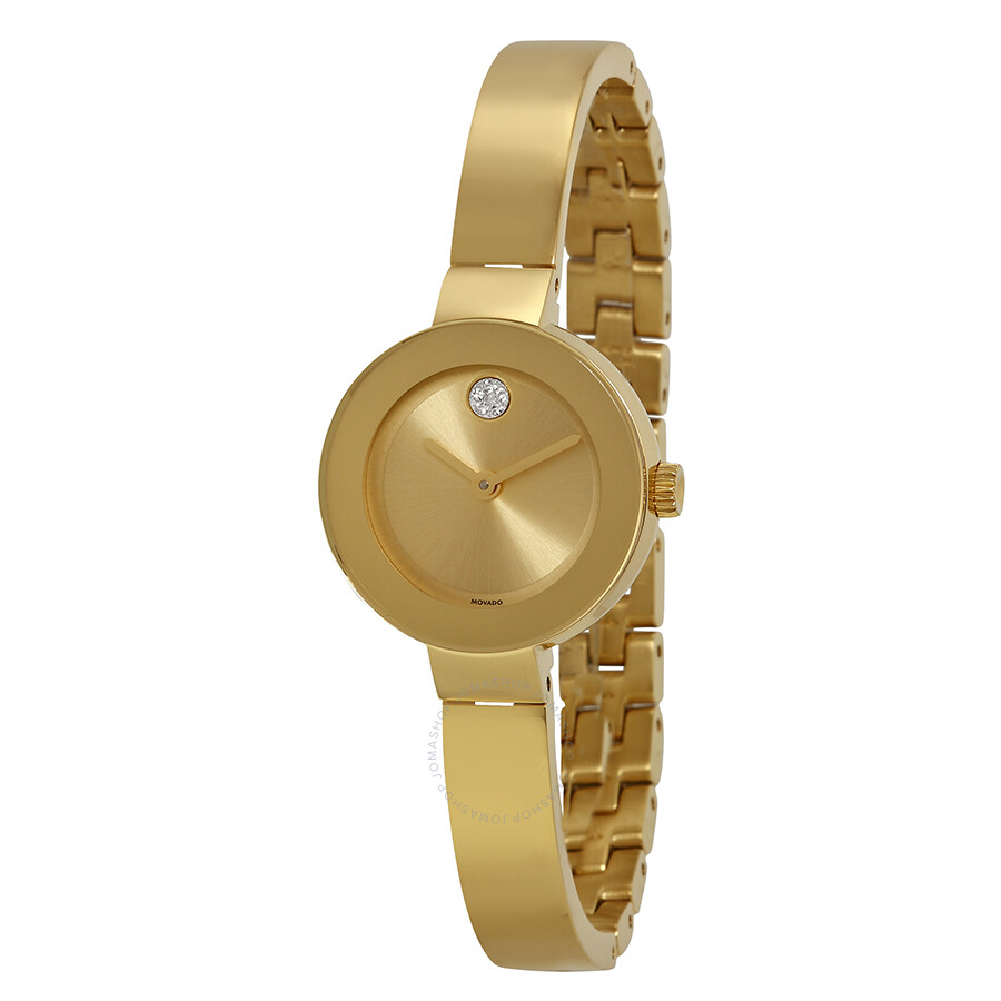 Open Box - Bold Yellow Gold Dial Ladies Watch