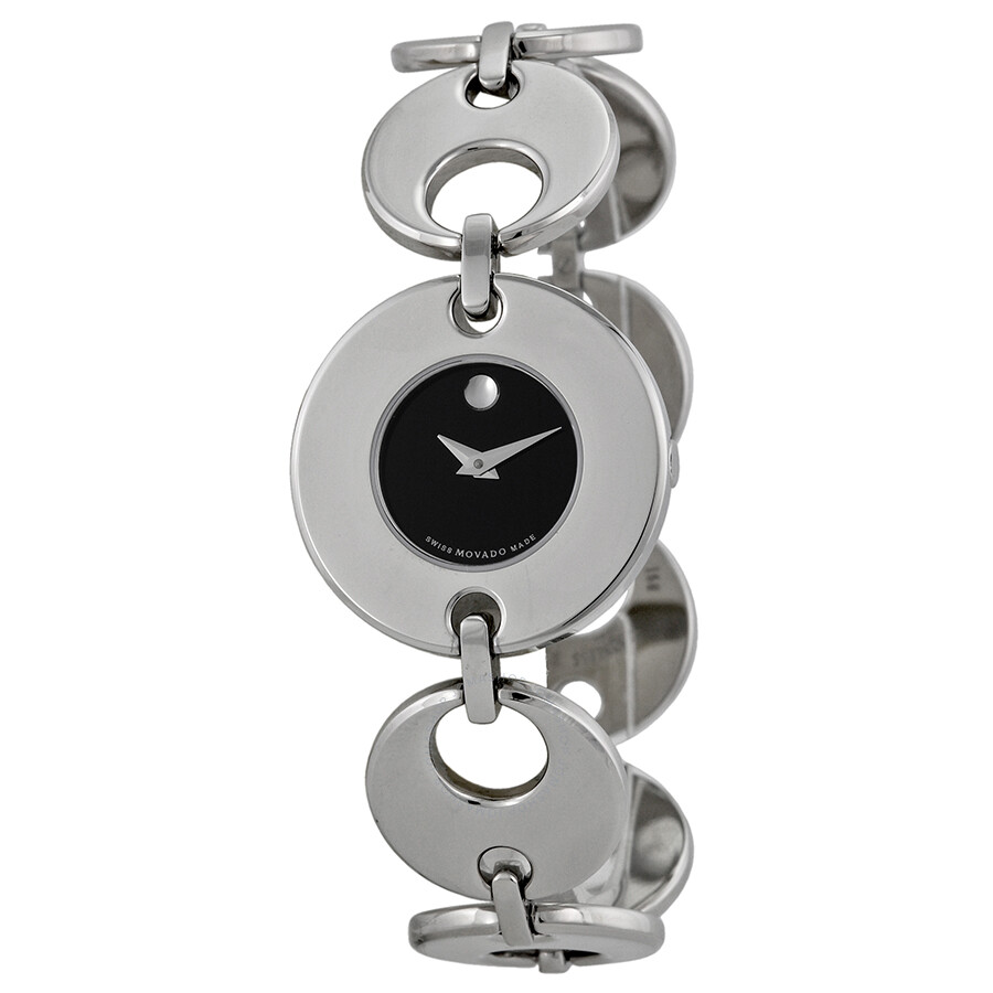 Open Box - Buleto Black Dial Stainless Steel Ladies Watch