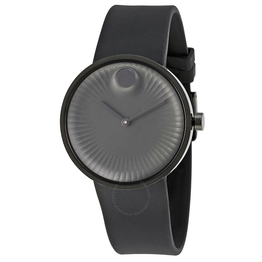 Open Box - Edge Black Dial Black Silicone Men's Watch