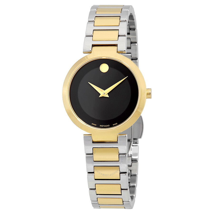 Open Box - Modern Classic Black Dial Two-tone Ladies Watch