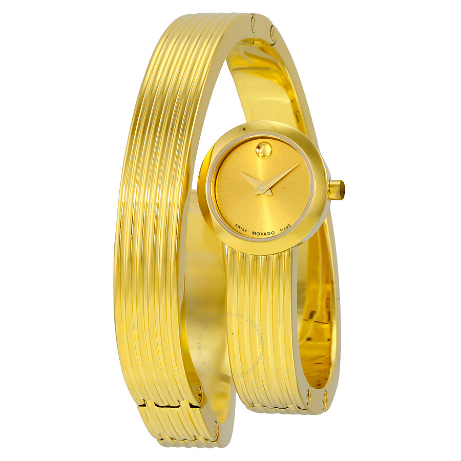 Open Box - Museum Wrap Yellow Gold Soleil Dial Ladies Dress Watch