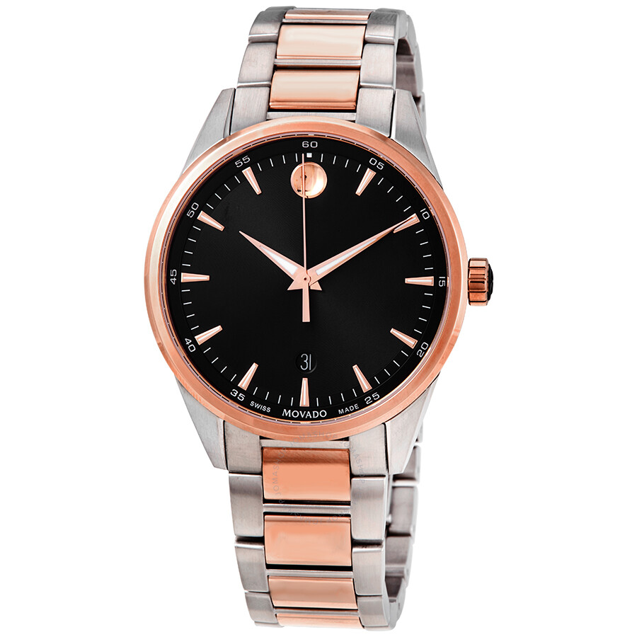 Open Box - Quartz Black Dial Two-tone Men's Watch