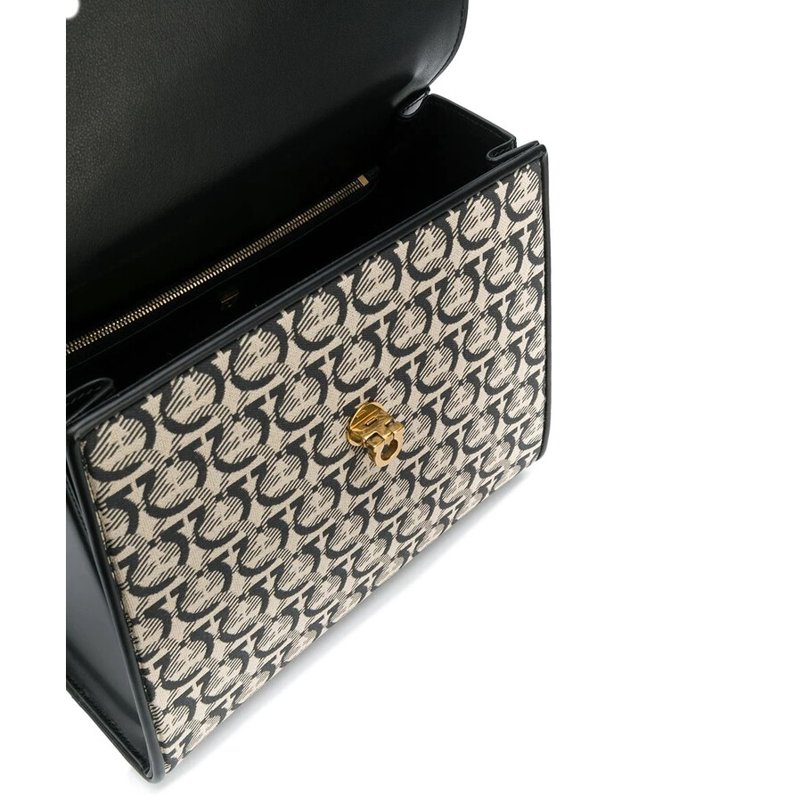 Ferragamo Open Box Salvatore Ferragamo Boxyz Gancini Top Handle Bag