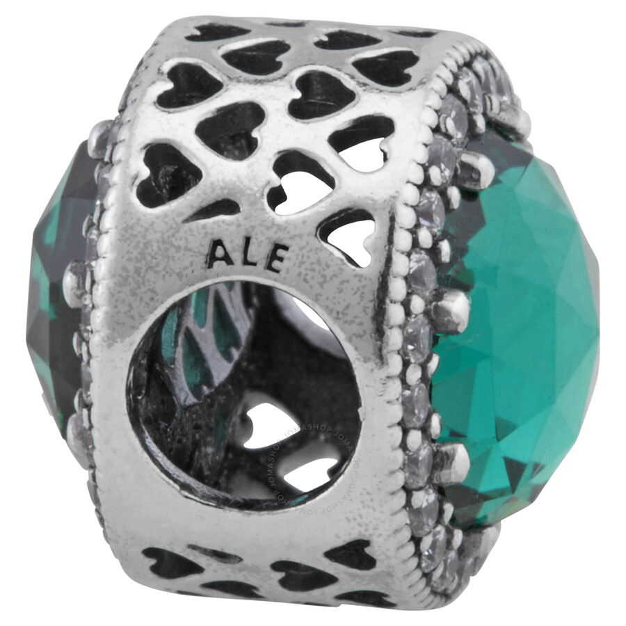 Pandora Sparkling Sea Green Charm In Sterling Silver nsg Ladies Jewelry Pandora Jomashop