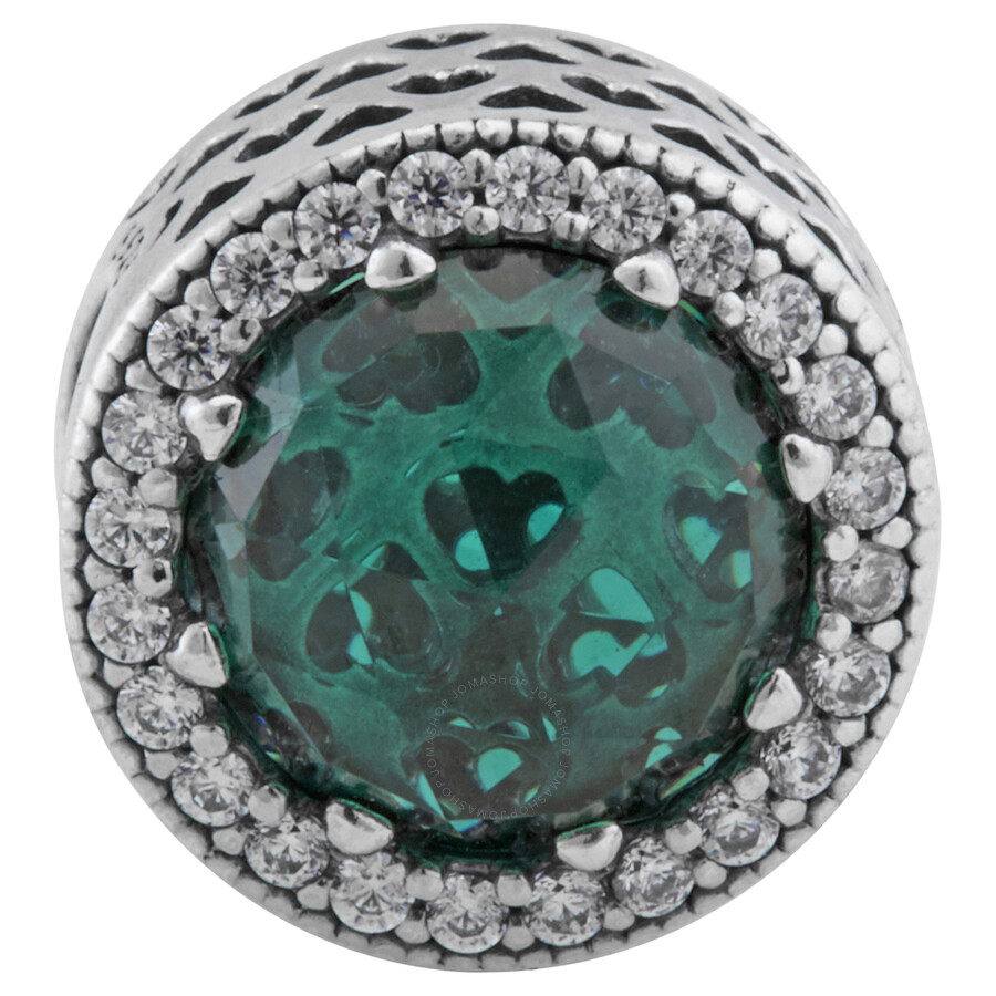 Pandora Sparkling Sea Green Charm In Sterling Silver nsg Ladies Jewelry Pandora Jomashop